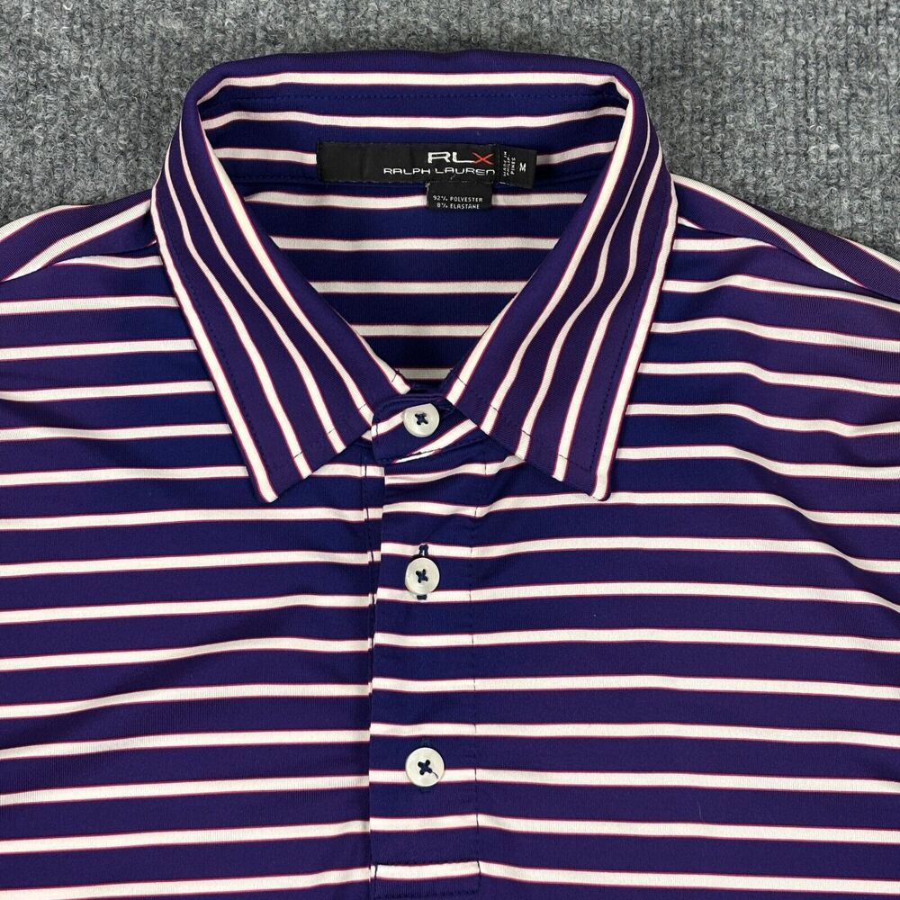 RLX Ralph Lauren Polo Shirt Size Medium Golf w/ Canterbury Logo - Picture 3 of 8
